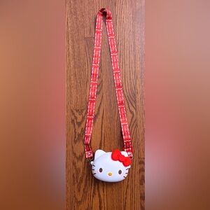 Hello Kitty Waterproof Rubber Shoulder Purse with Zipper NWOT